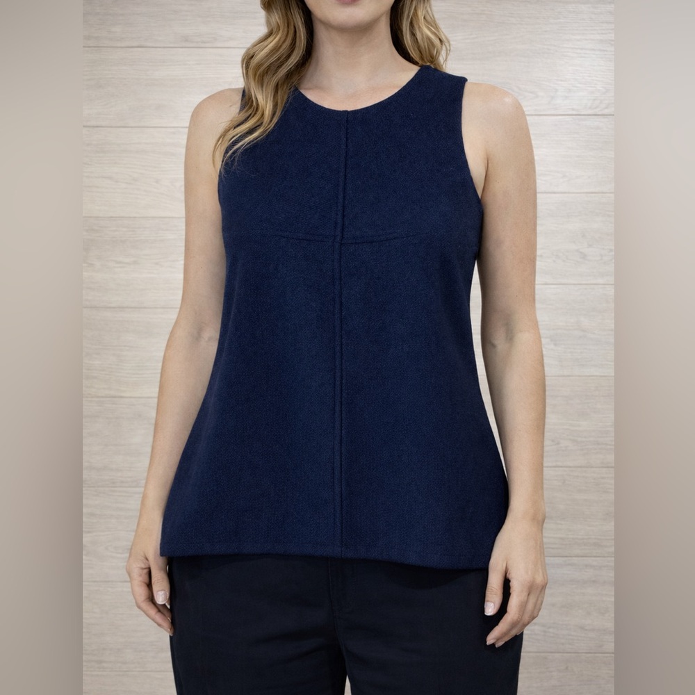 Cue Wool Pleated Asymmetrical Sleeveless Top